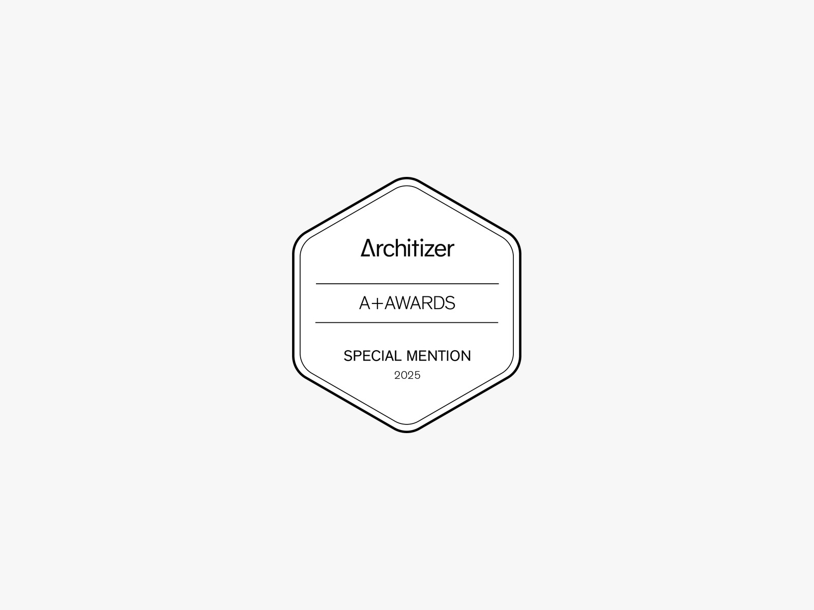 Architizer A+Awards 2025 Special Mention seal